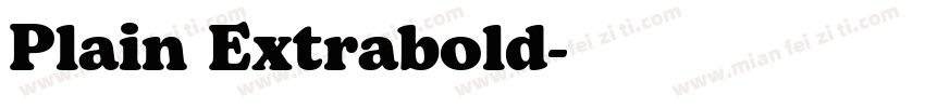 Plain Extrabold字体转换